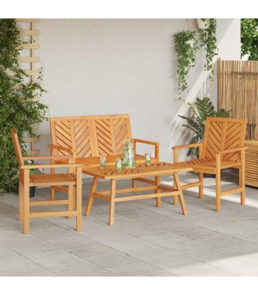 vidaXL Garden Lounge Set 4 pcs Brown Solid Acacia Wood