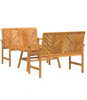 vidaXL Garden Lounge Set 3 pcs Brown Solid Acacia Wood