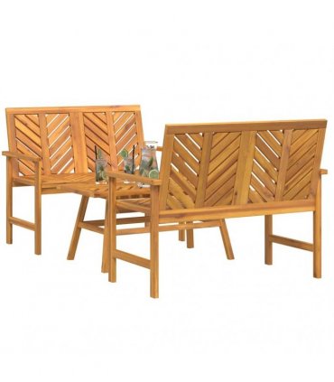 vidaXL Garden Lounge Set 3 pcs Brown Solid Acacia Wood