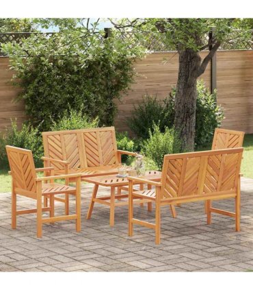 vidaXL Garden Lounge Set 5 pcs Brown Solid Acacia Wood