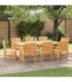 vidaXL Dining Chair 8 pcs Natural Solid Acacia Wood