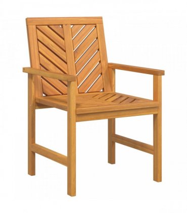 vidaXL Dining Chair 8 pcs Natural Solid Acacia Wood