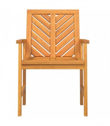 vidaXL Dining Chair 8 pcs Natural Solid Acacia Wood