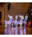 vidaXL Christmas Reindeers 4 pcs Multicolour 160 LEDs Acrylic