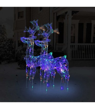 vidaXL Reindeer Christmas Decorations 2 pcs 60x16x100 cm Acrylic
