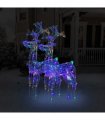 vidaXL Reindeer Christmas Decorations 2 pcs 60x16x100 cm Acrylic