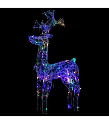 vidaXL Reindeer Christmas Decorations 2 pcs 60x16x100 cm Acrylic