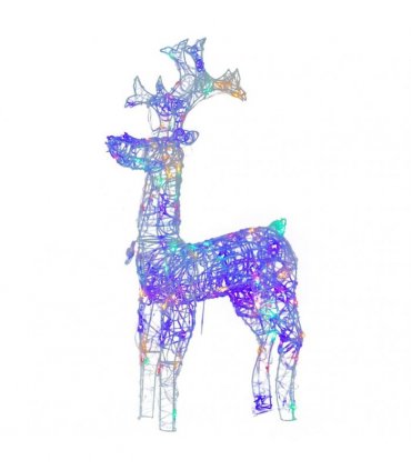 vidaXL Reindeer Christmas Decorations 3 pcs 60x16x100 cm Acrylic