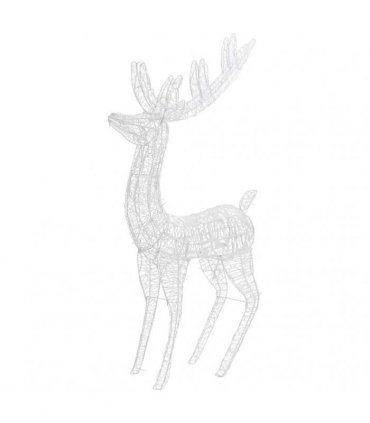 vidaXL XXL Acrylic Christmas Reindeers 250 LED 2 pcs 180 cm Cold white