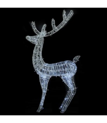 vidaXL XXL Acrylic Christmas Reindeers 250 LED 3 pcs 180 cm Cold white