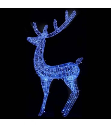 vidaXL XXL Acrylic Christmas Reindeers 250 LED 3 pcs 180 cm Blue