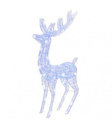 vidaXL XXL Acrylic Christmas Reindeers 250 LED 3 pcs 180 cm Blue