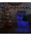 vidaXL Reindeer Christmas Decorations 2 pcs 60x16x100 cm Acrylic