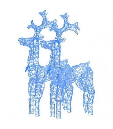 vidaXL Reindeer Christmas Decorations 2 pcs 60x16x100 cm Acrylic