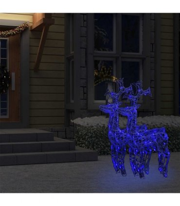vidaXL Reindeer Christmas Decorations 2 pcs 60x16x100 cm Acrylic
