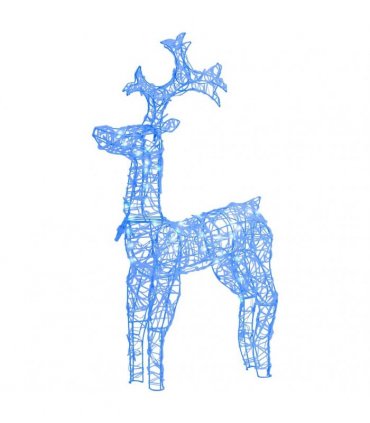 vidaXL Reindeer Christmas Decorations 2 pcs 60x16x100 cm Acrylic