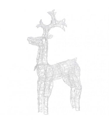 vidaXL Reindeer Christmas Decorations 2 pcs 60x16x100 cm Acrylic