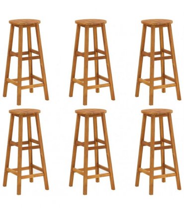 vidaXL 7 Piece Garden Bar Set Solid Wood Acacia