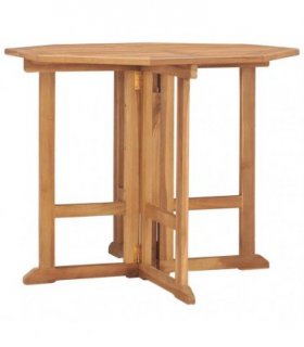 vidaXL Folding Garden Dining Table 90x90x75 cm Solid Teak Wood