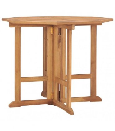 vidaXL Folding Garden Dining Table 90x90x75 cm Solid Teak Wood
