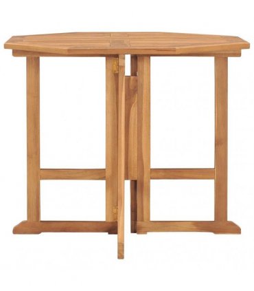 vidaXL Folding Garden Dining Table 90x90x75 cm Solid Teak Wood