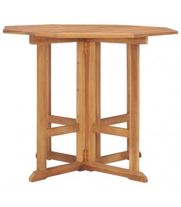 vidaXL Folding Garden Dining Table 90x90x75 cm Solid Teak Wood