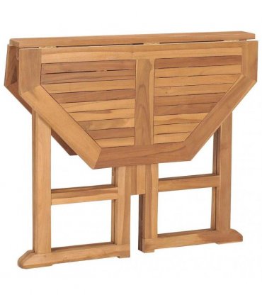 vidaXL Folding Garden Dining Table 90x90x75 cm Solid Teak Wood