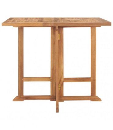 vidaXL Folding Garden Dining Table 90x90x75 cm Solid Teak Wood