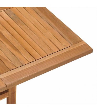 vidaXL Folding Garden Dining Table 90x90x75 cm Solid Teak Wood