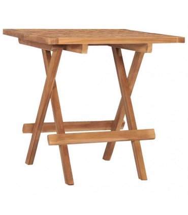 vidaXL Folding Garden Table 50x50x50 cm Solid Teak Wood