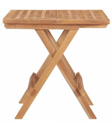 vidaXL Folding Garden Table 50x50x50 cm Solid Teak Wood