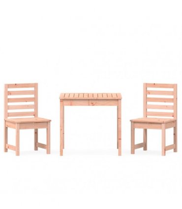vidaXL 3 Piece Garden Bistro Set Solid Wood Douglas