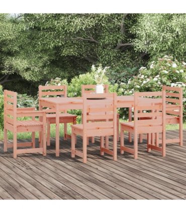 vidaXL 7 Piece Garden Dining Set Solid Wood Douglas