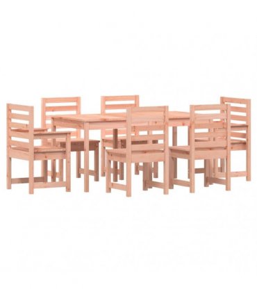 vidaXL 7 Piece Garden Dining Set Solid Wood Douglas