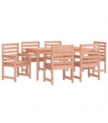 vidaXL 7 Piece Garden Dining Set Solid Wood Douglas