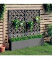 vidaXL Trellis Planters 2 pcs Grey 65x33x135 cm WPC