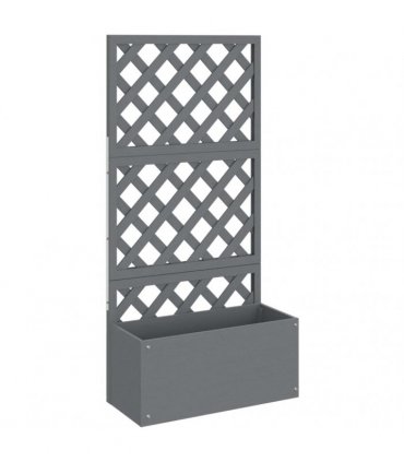 vidaXL Trellis Planters 2 pcs Grey 65x33x135 cm WPC