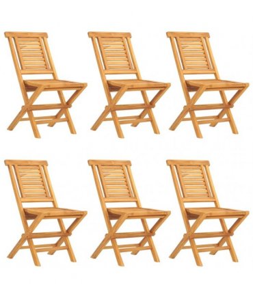vidaXL 7 Piece Garden Dining Set Solid Wood Teak