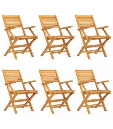 vidaXL 7 Piece Garden Dining Set Solid Wood Teak