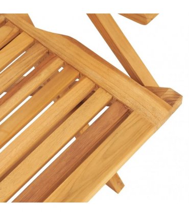 vidaXL 5 Piece Garden Dining Set Solid Wood Teak