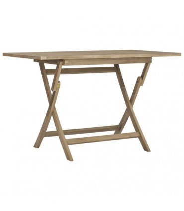 vidaXL 7 Piece Garden Dining Set Grey Solid Wood Teak