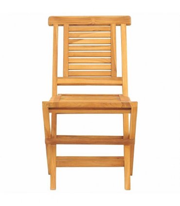 vidaXL Folding Chairs 4 pcs 47x63x90 cm Solid Wood Teak
