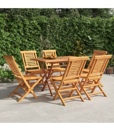 vidaXL Folding Chairs 6 pcs 47x63x90 cm Solid Wood Teak