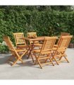 vidaXL Folding Chairs 6 pcs 47x63x90 cm Solid Wood Teak