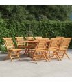 vidaXL Folding Chairs 8 pcs 47x63x90 cm Solid Wood Teak
