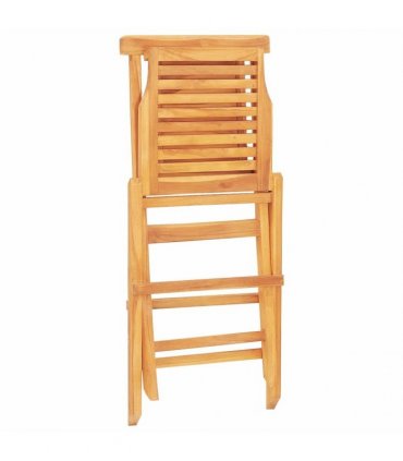 vidaXL Folding Chairs 8 pcs 47x63x90 cm Solid Wood Teak
