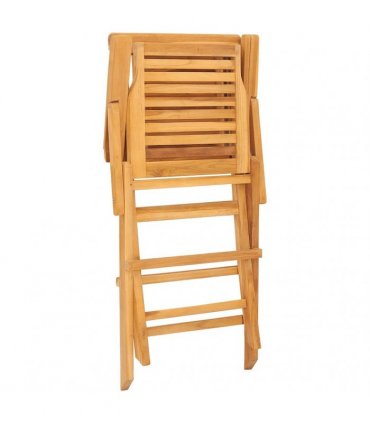 vidaXL Folding Chairs 4 pcs 56x63x90 cm Solid Wood Teak