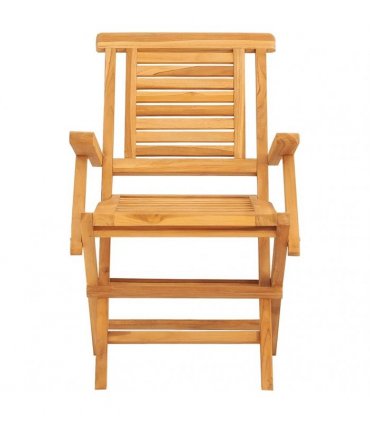 vidaXL Folding Chairs 4 pcs 56x63x90 cm Solid Wood Teak