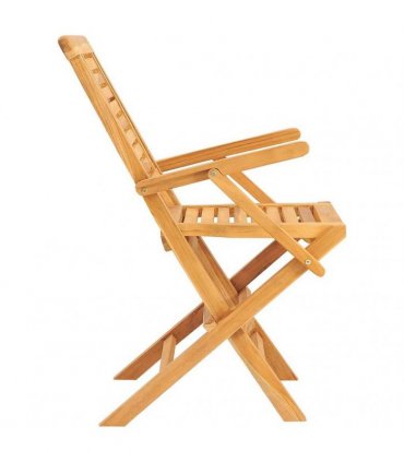 vidaXL Folding Chairs 4 pcs 56x63x90 cm Solid Wood Teak