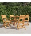 vidaXL Folding Chairs 4 pcs 55x61x90 cm Solid Wood Teak